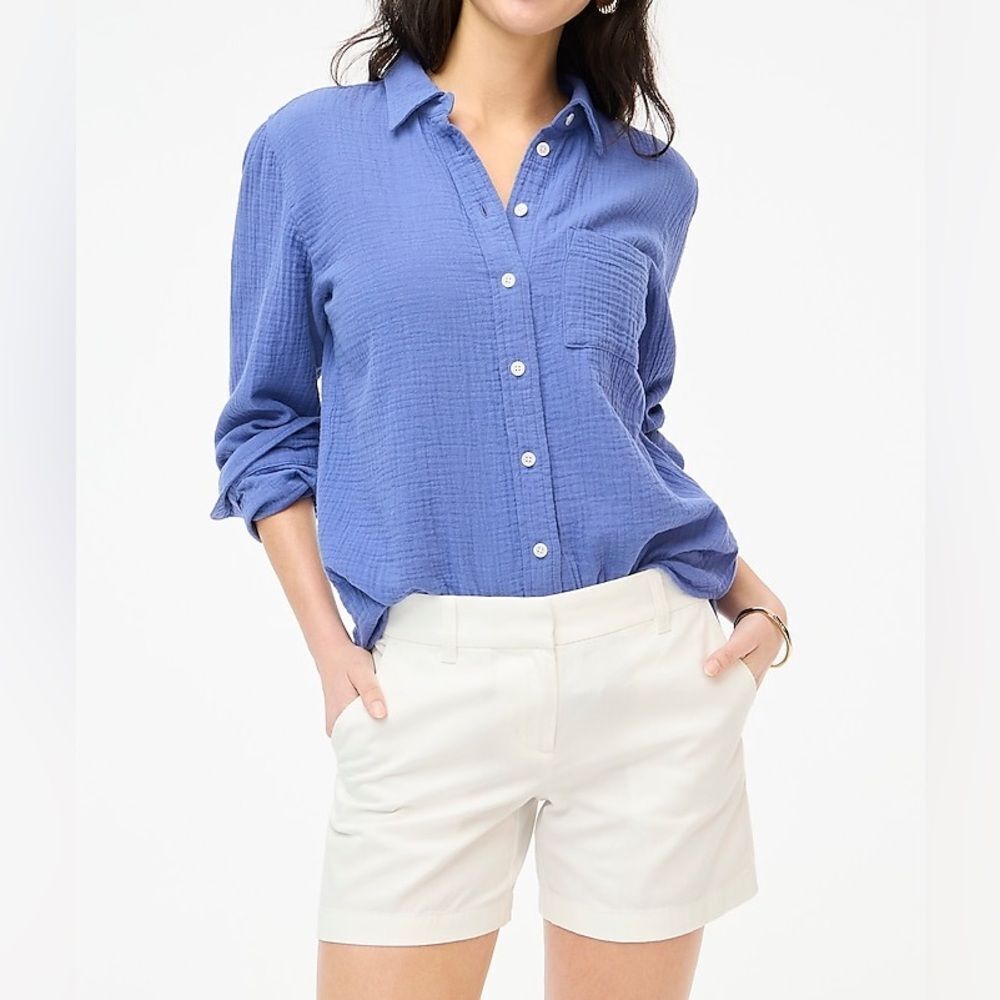 J.Crew 5" classic chino short size 14 white NWT in packaging